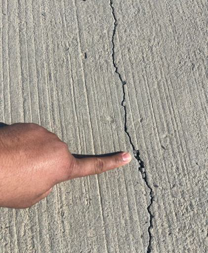 Concrete Slab Crack Sealing